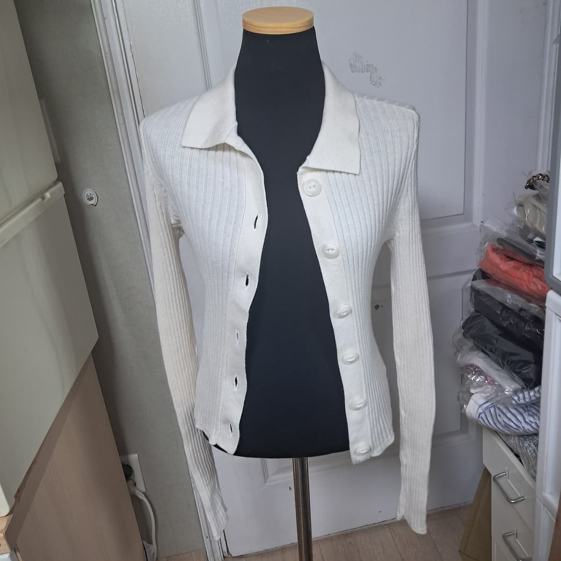 랙앤본 골지 캐시미어+면 가디건 S(21년제품) 상품이미지2