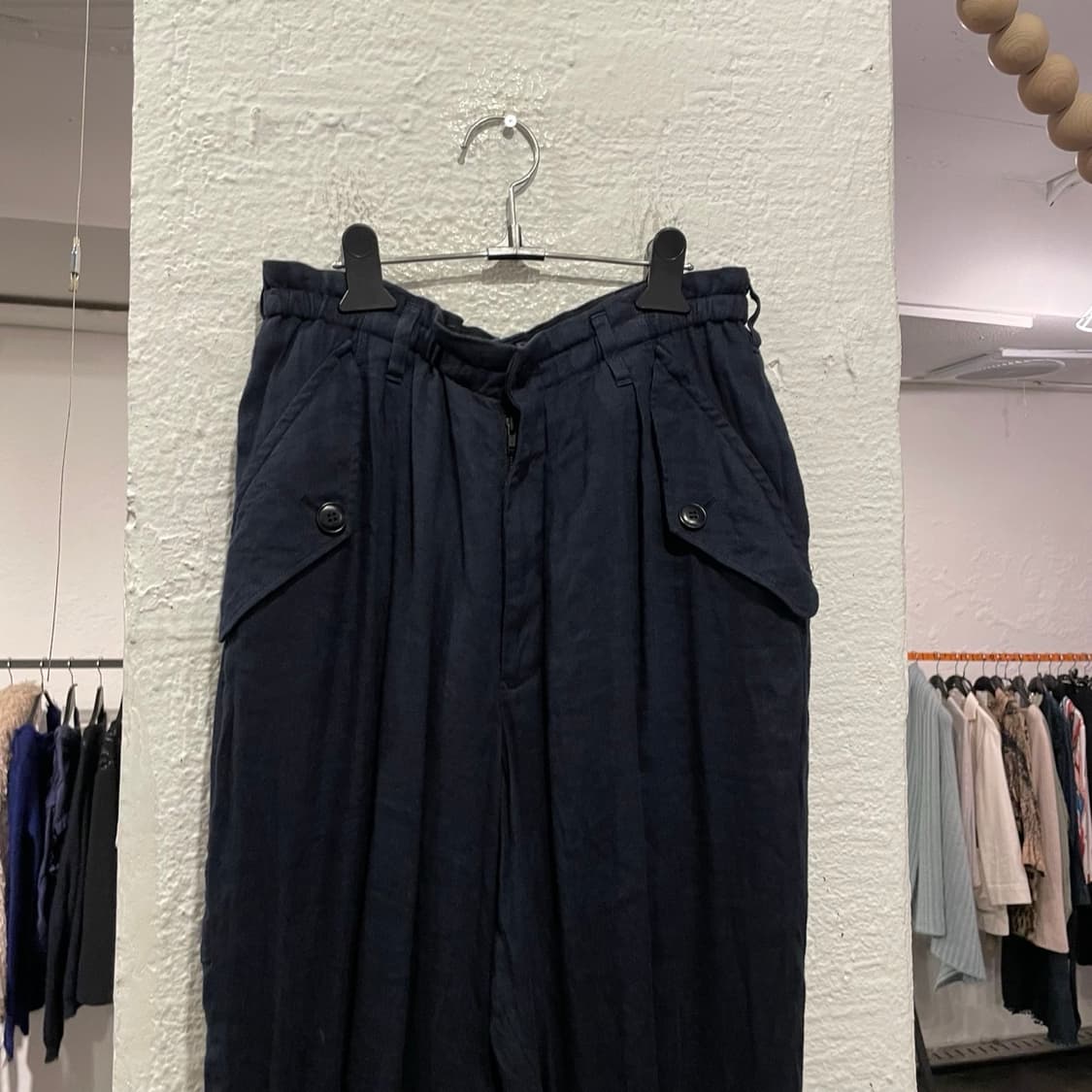 요지야마모토 밑단 스트랩 팬츠 상품이미지2