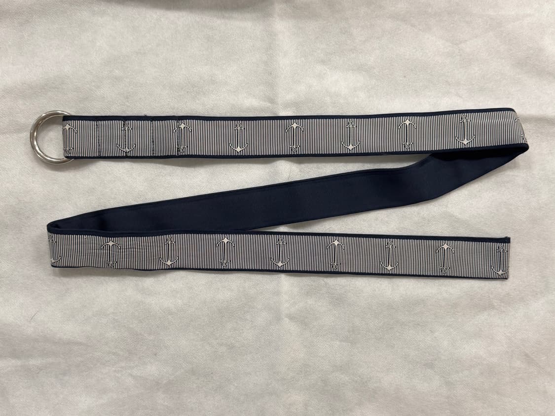 톰브라운 앵커 패턴 벨트 네이비 상품이미지2