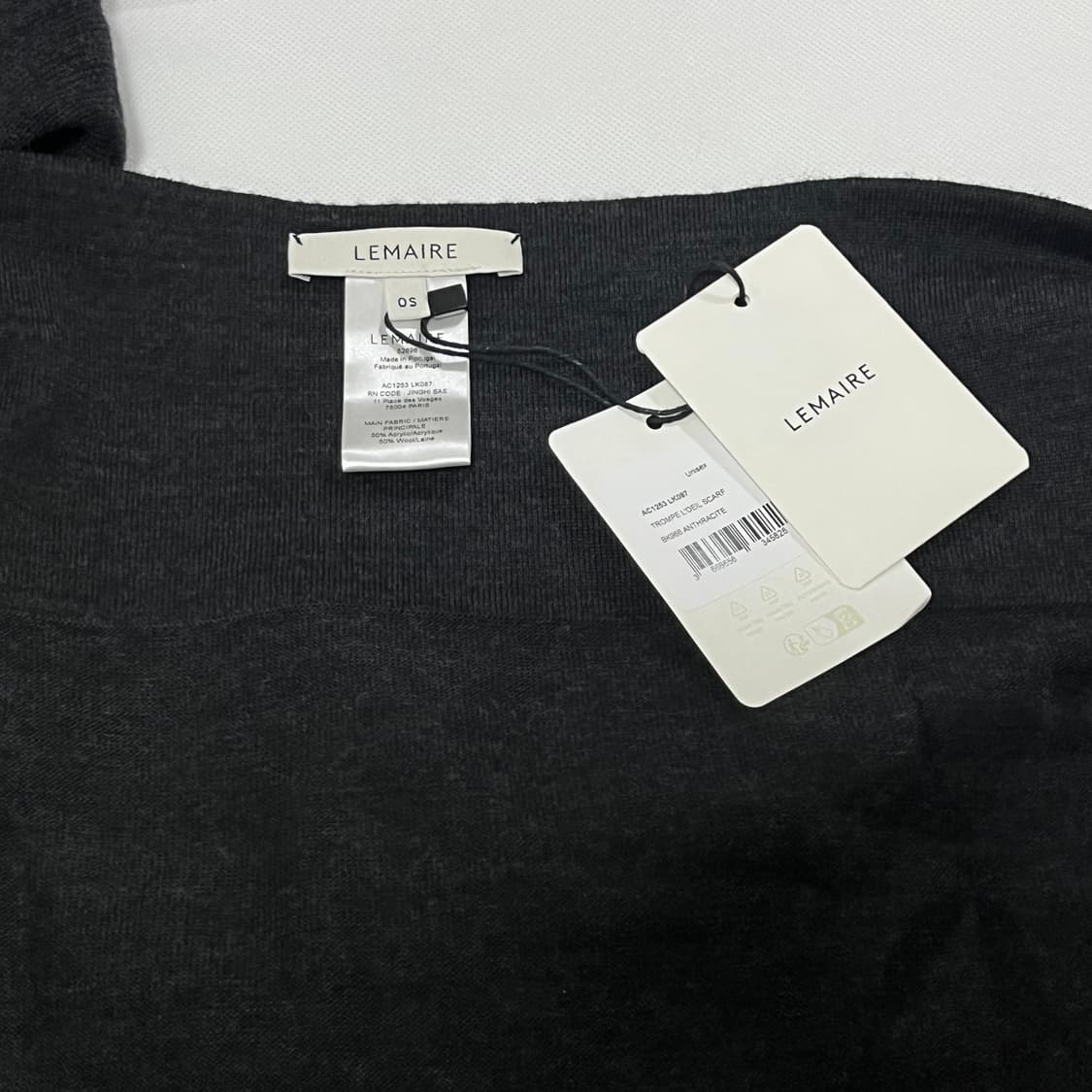 르메르 25fw 트롱프뢰유 스카프/앤트러사이트 상품이미지3