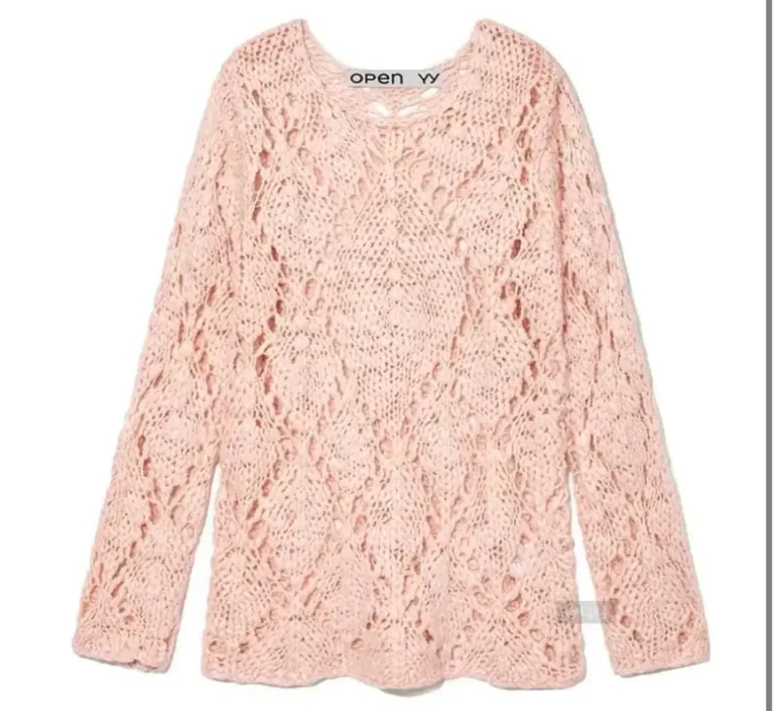 오픈와이와이 아가일 포인텔 풀오버 니트 블랙 상품이미지1