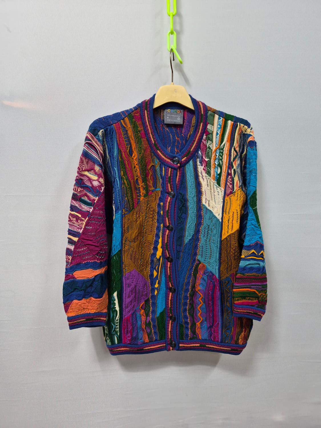 쿠지 COOGI 쿠기 멀티컬러 니트 가디건 M 상품이미지1