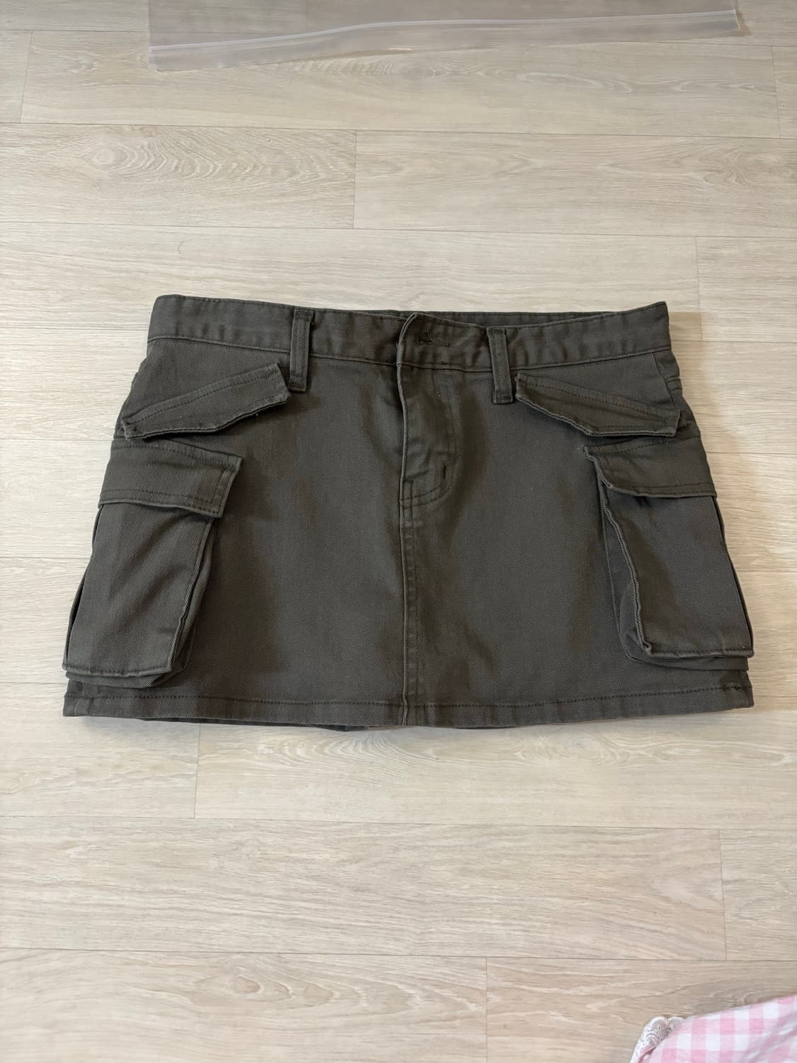 블랙업 카고 스커트 팬츠(카키) 상품이미지5