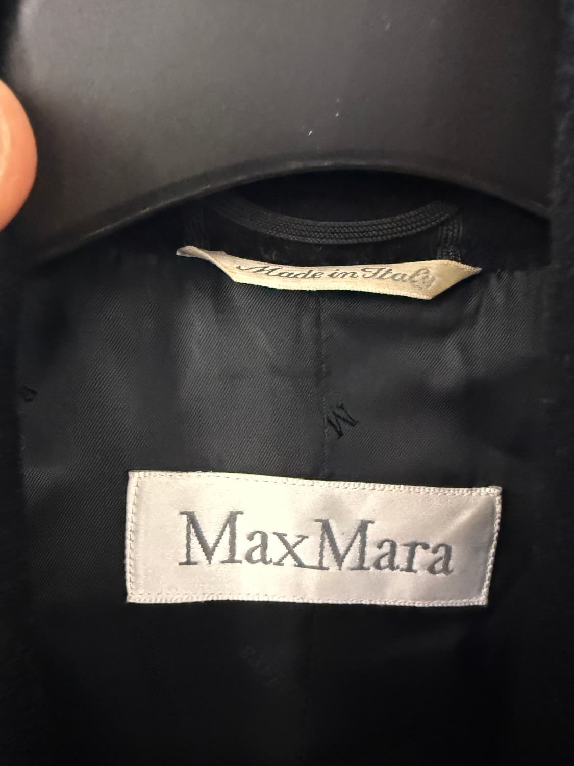 막스마라 정품 블랙 캐시미어 반코트 36 상품이미지6
