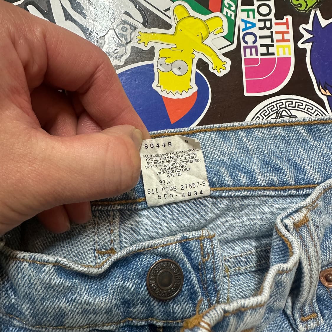 90s USA 리바이스 550 블루 진 데님 팬츠 34 상품이미지8