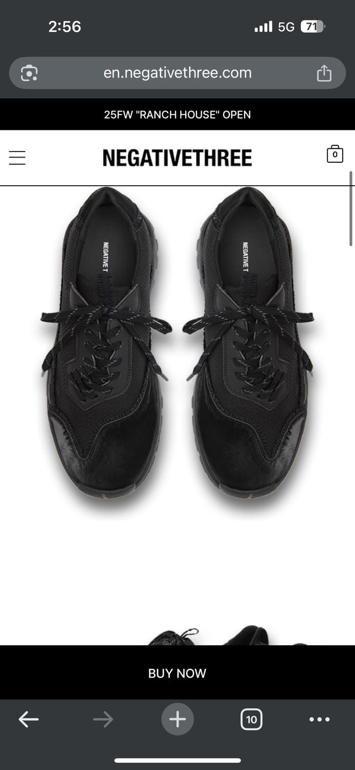 Negativethree 커브드 레이스 스니커즈 상품이미지1