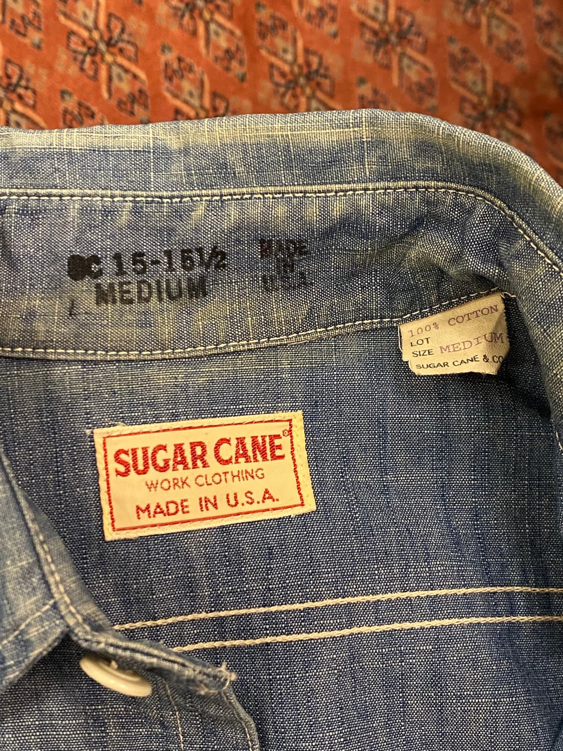 USA SUGAR CANE 슈가케인 데님 셔츠 상품이미지7