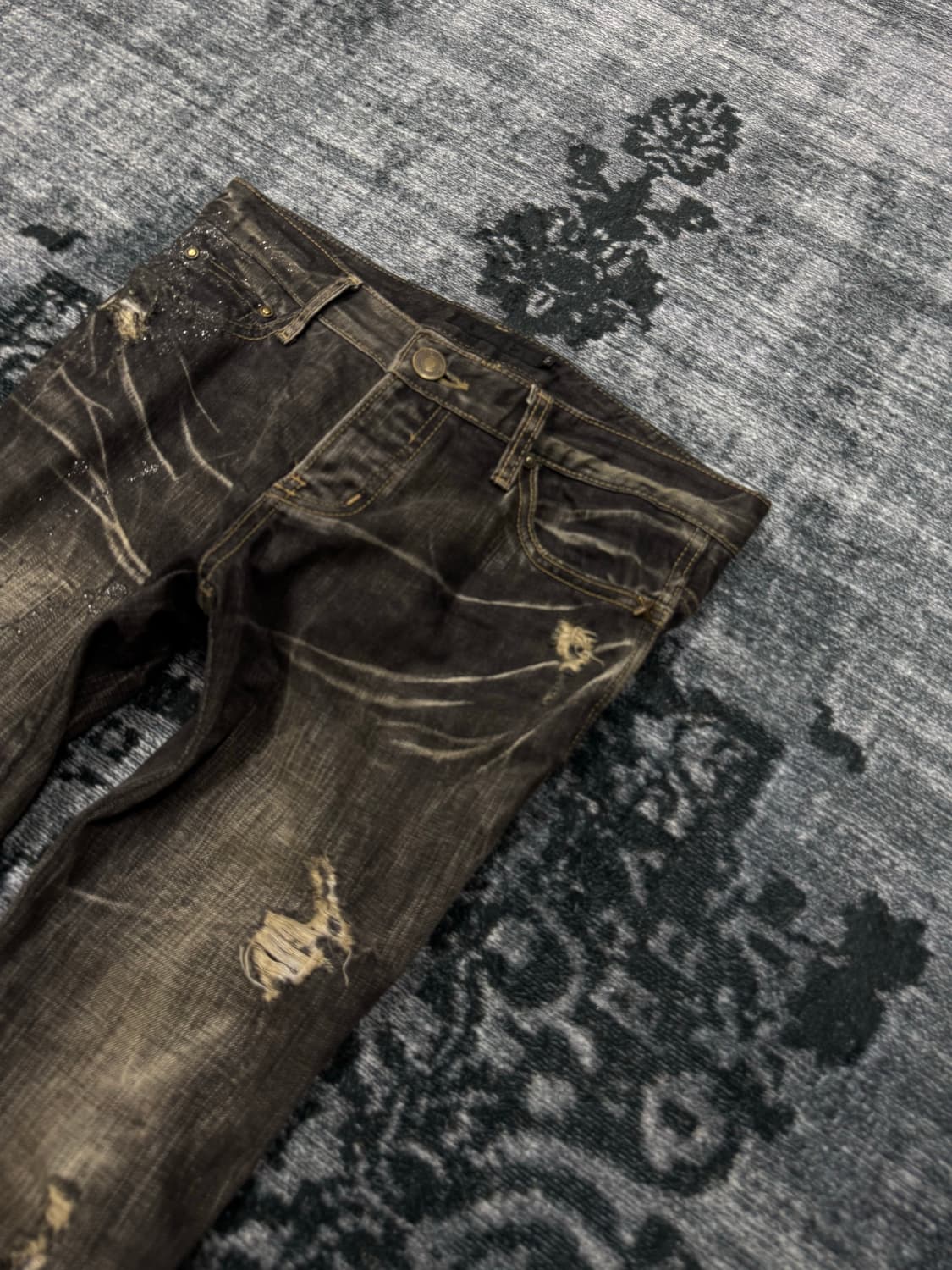 Fuga 00s archive lame coating whisker fl 상품이미지4