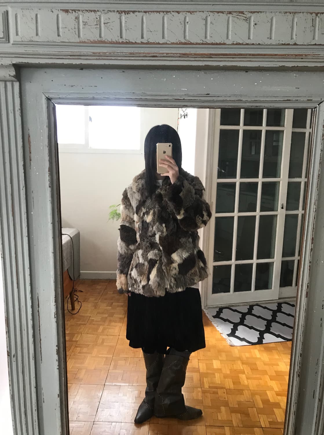 vintage purple velvet skirt 상품이미지5