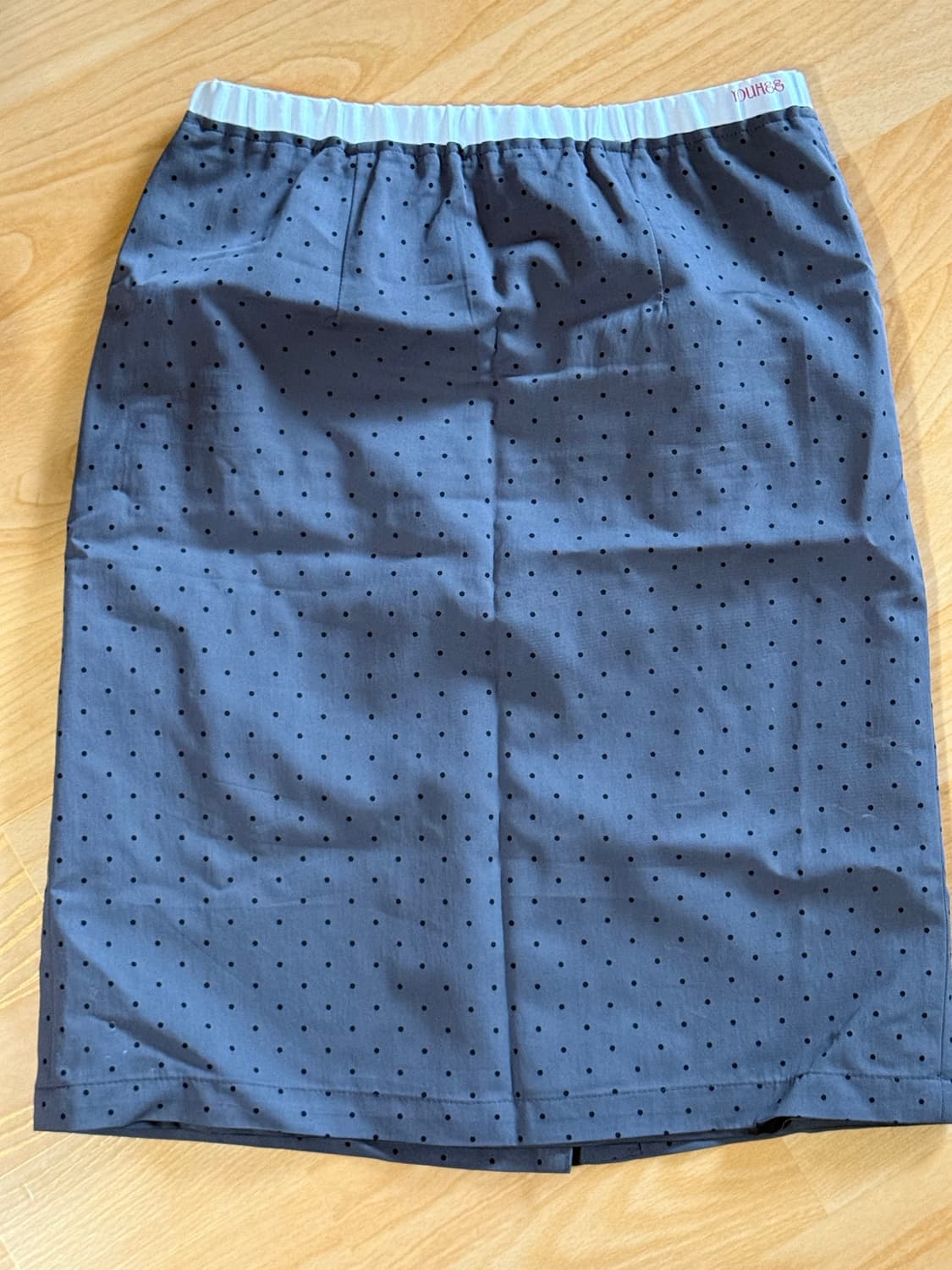 유희 POLKA DOT LAYERED MIDI SKIRT CHARCOAL 상품이미지2