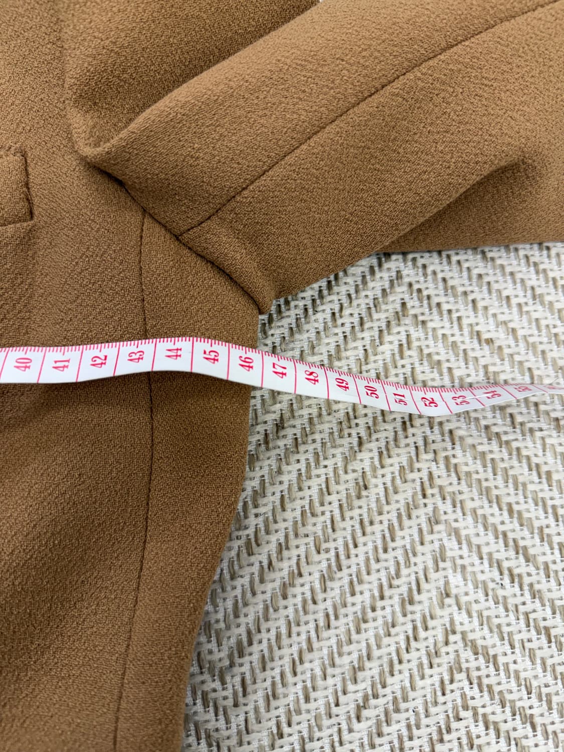 정품) TIME 타임 한섬 여성 더블 브레스트 캐멜 자켓 55-66 상품이미지9