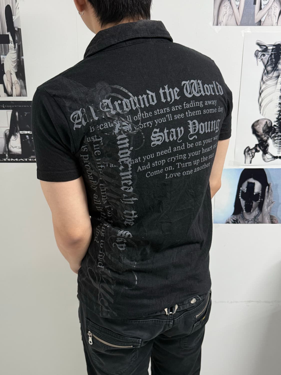 00s punk printing collar halfsleeve 상품이미지6