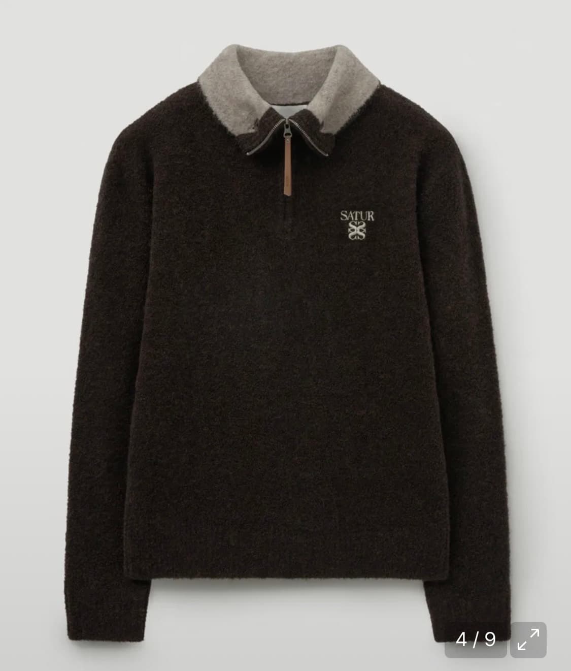 세터 하프집업 브라운 니트  상품이미지1