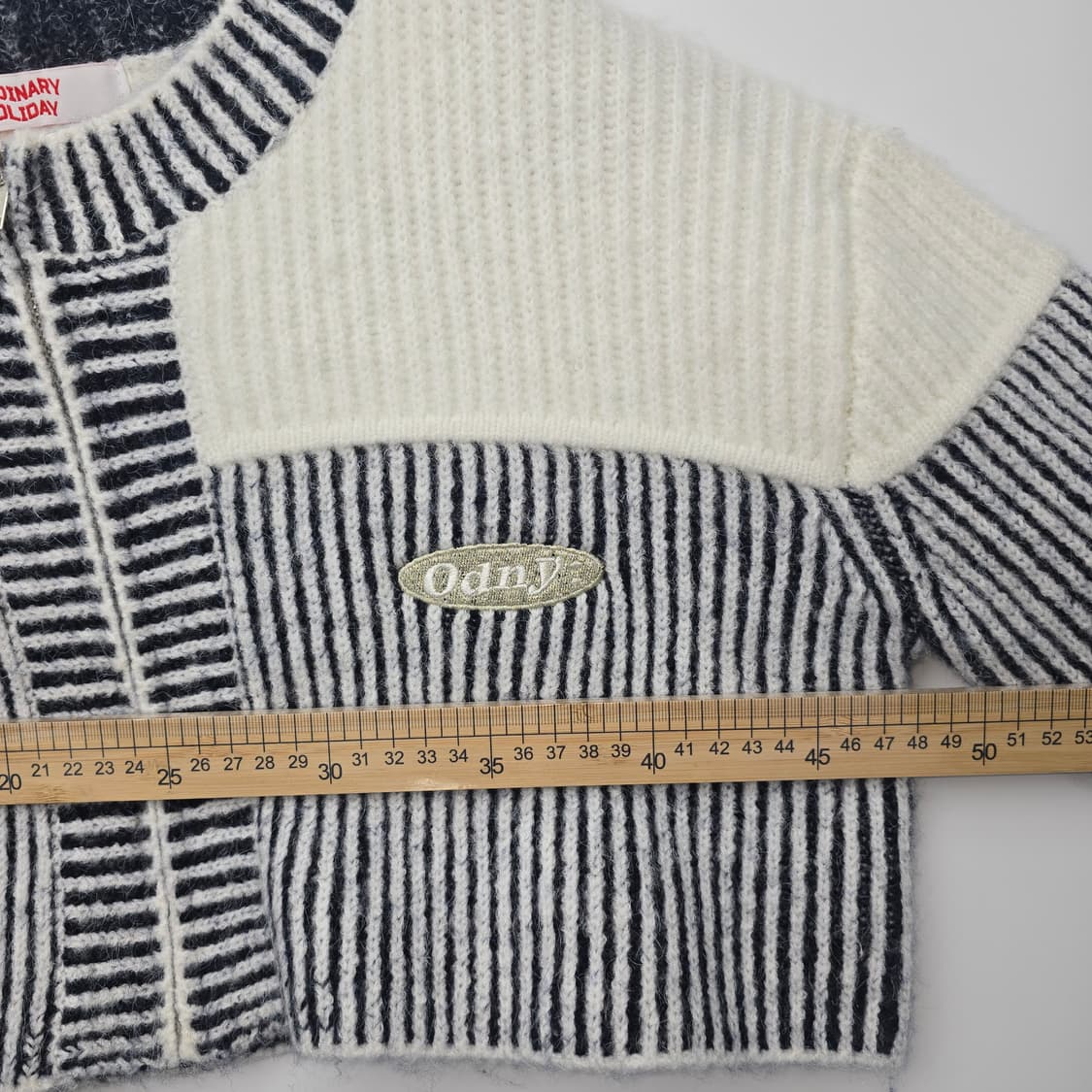 ordinary holiday 크롭 니트 집업 상품이미지6