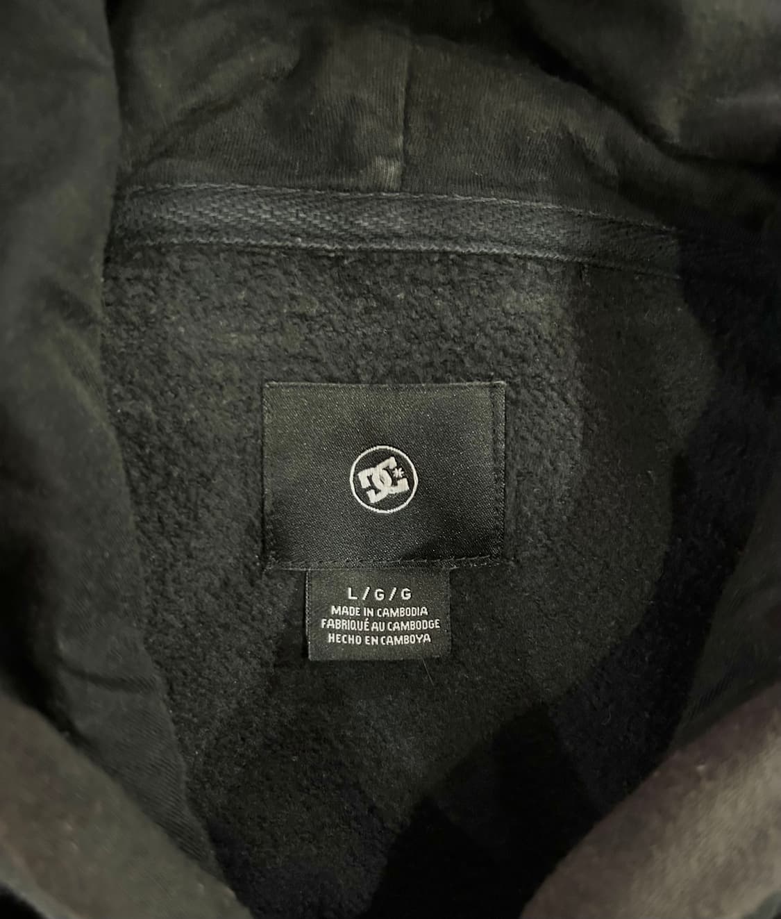DC shoes black hoodie DC 슈즈 스몰 로고 후드티 상품이미지3