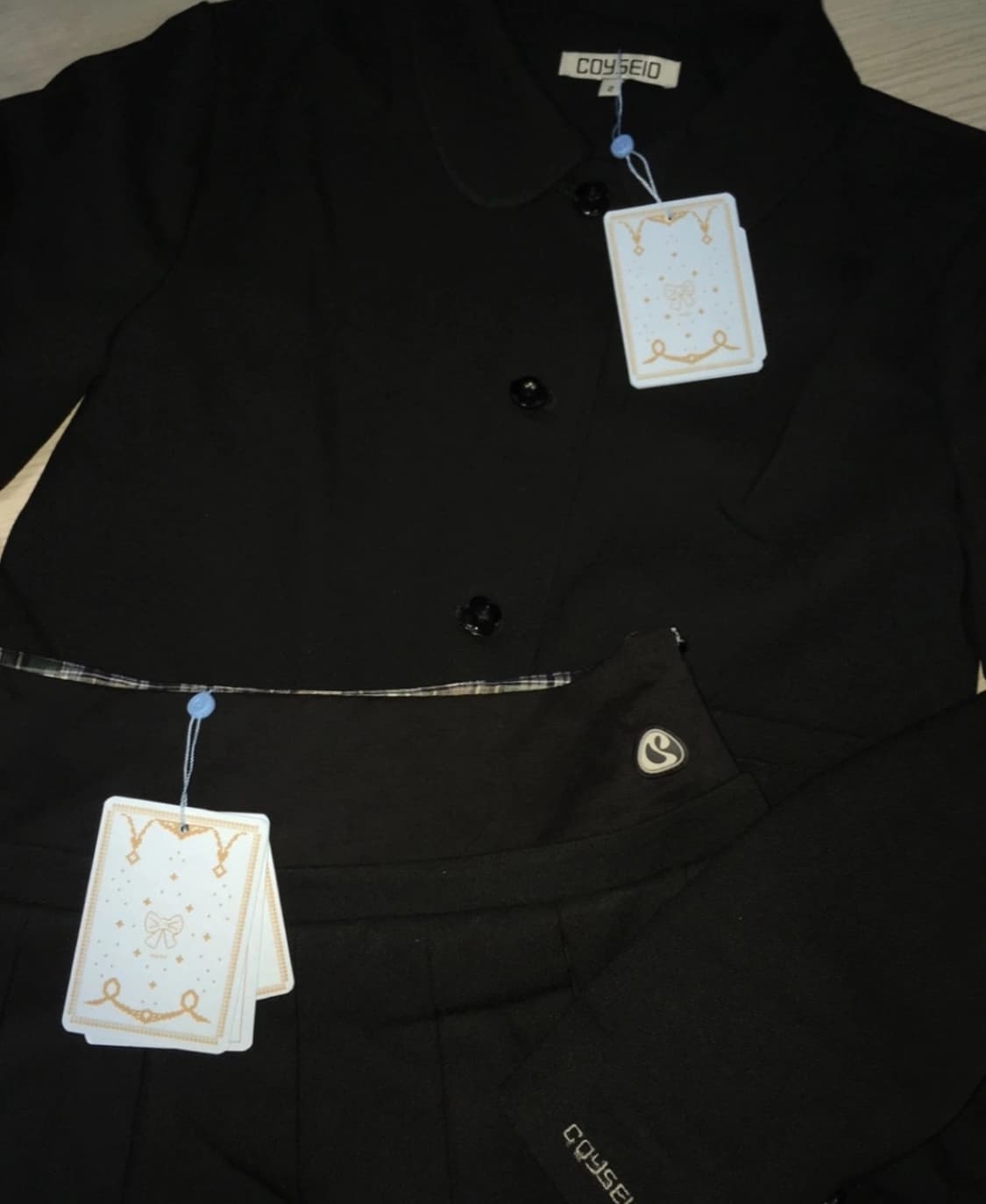 Coyseio Double Waisted Pleats Skirt Blac 상품이미지3