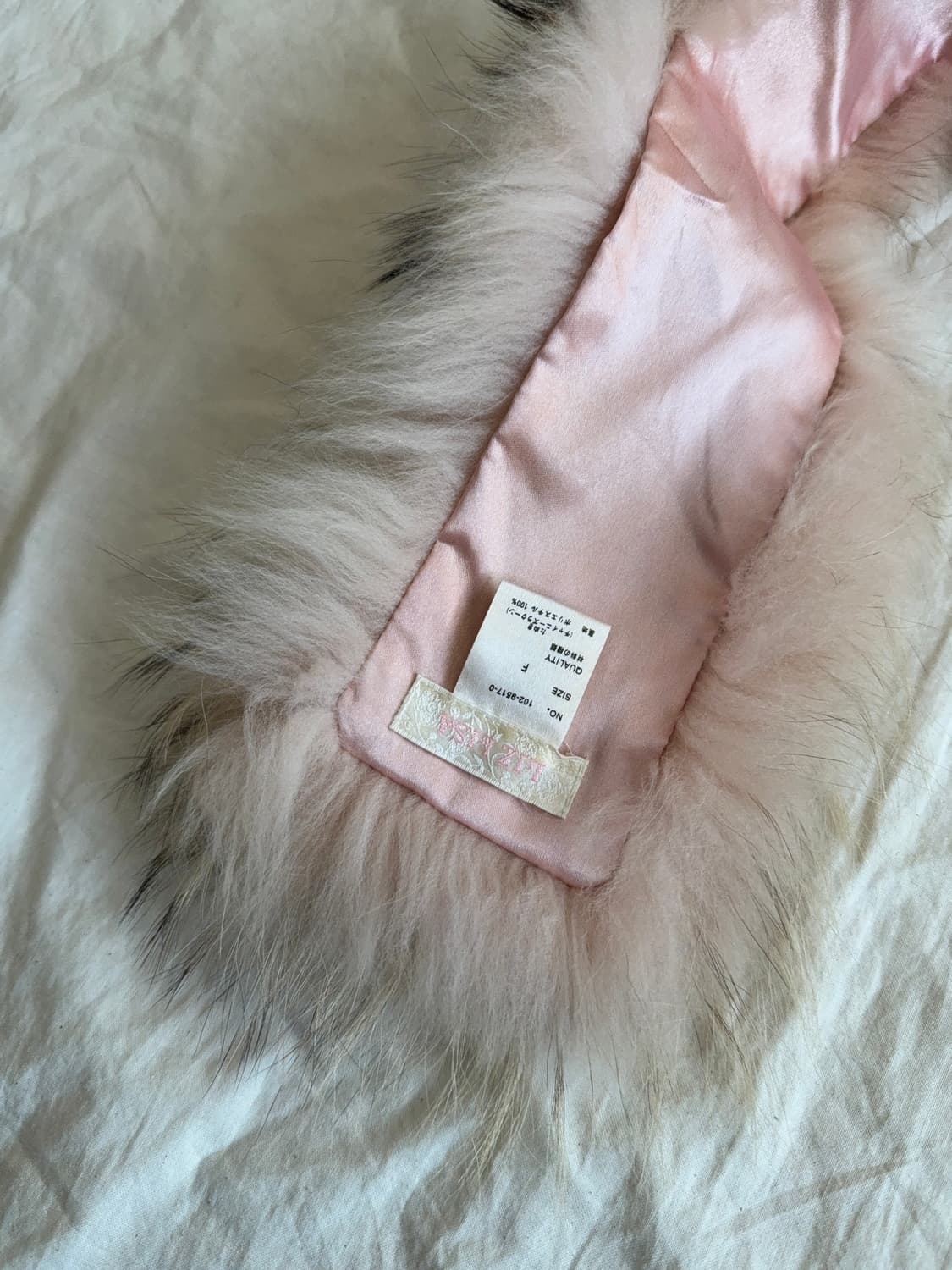 리즈리사 핑크베이지 라쿤퍼 넥워머 머플러 상품이미지5