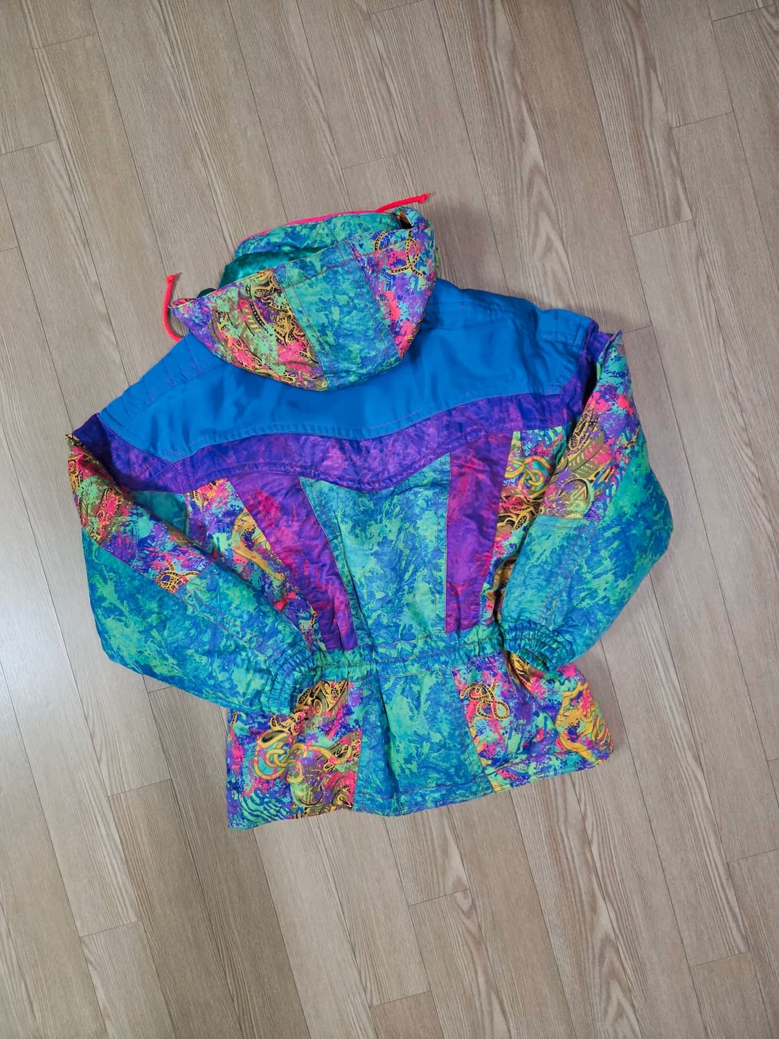 엘레쎄 재팬 민트 마블링 컬러 패딩 점퍼 상품이미지6