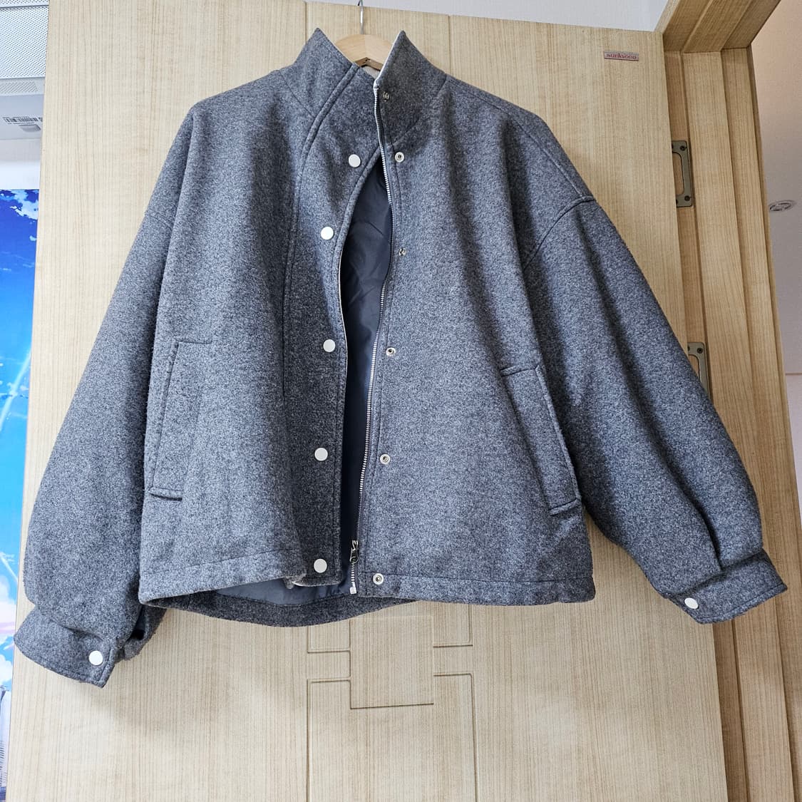 그레이 모직 자켓 상품이미지1