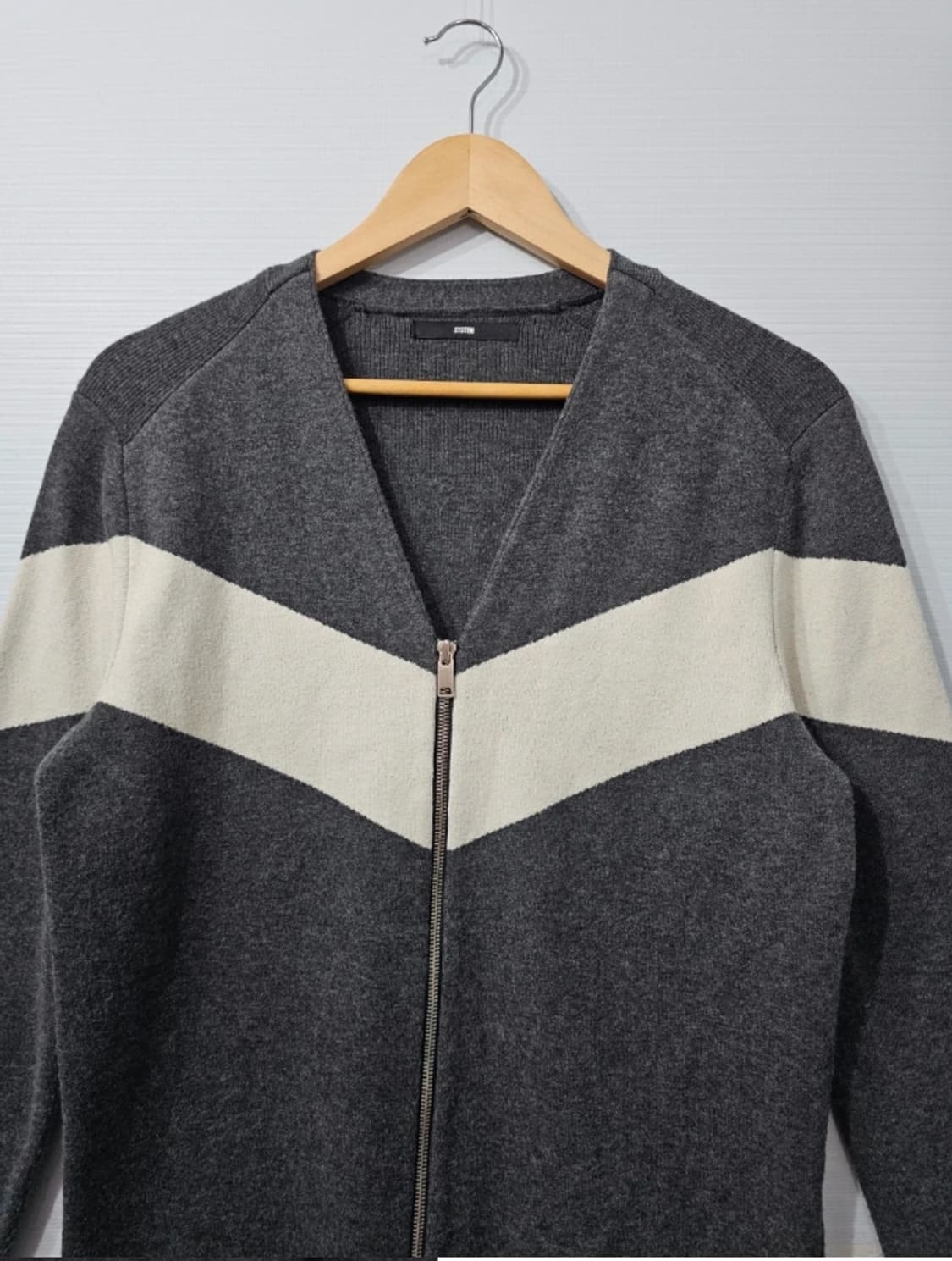 한섬 시스템 system 지퍼 브이넥 가디건 95 상품이미지2