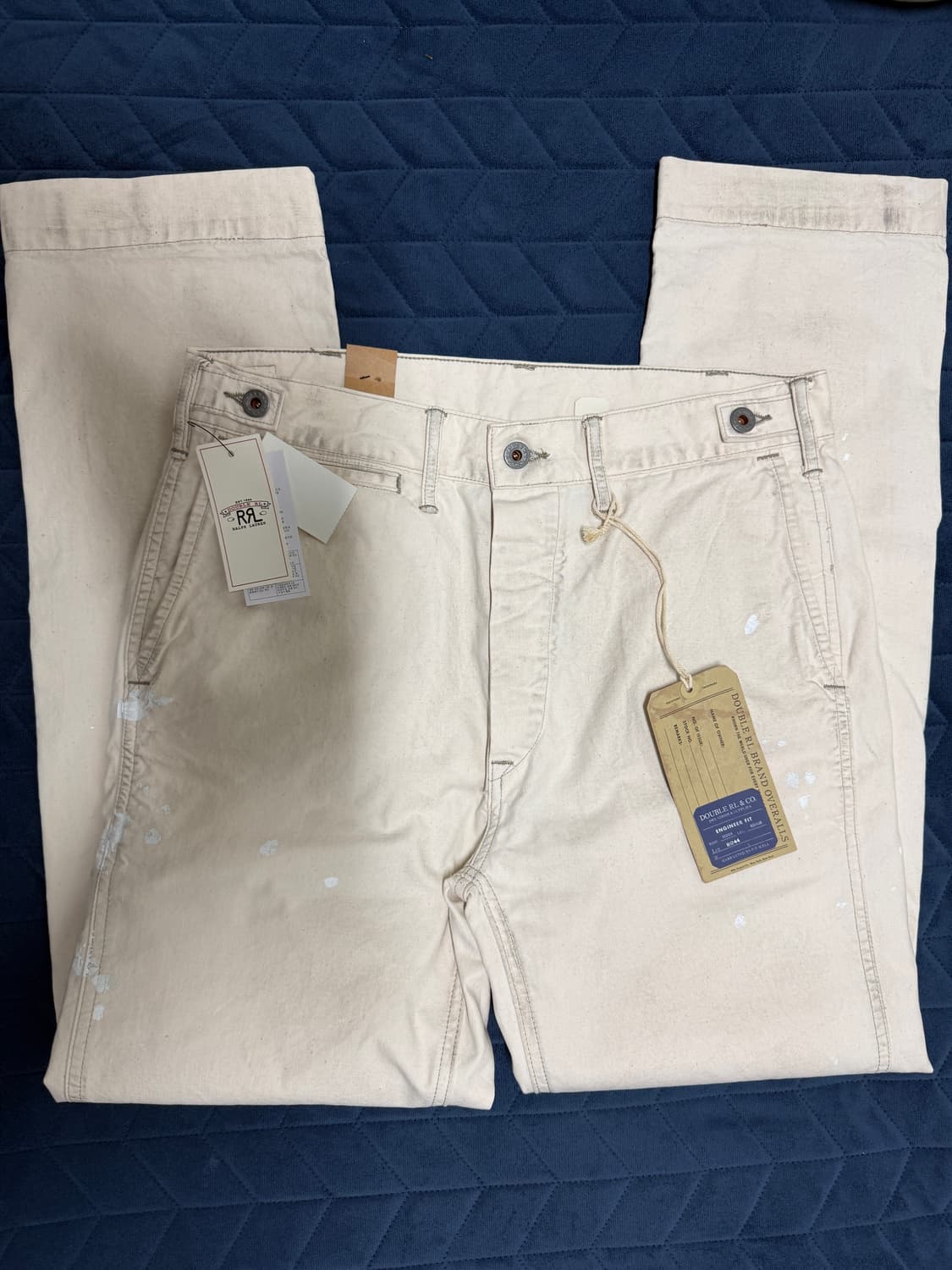 RRL 엔지니어핏 캔버스 카펜터 팬츠 에크루 시디드 내추럴 상품이미지1