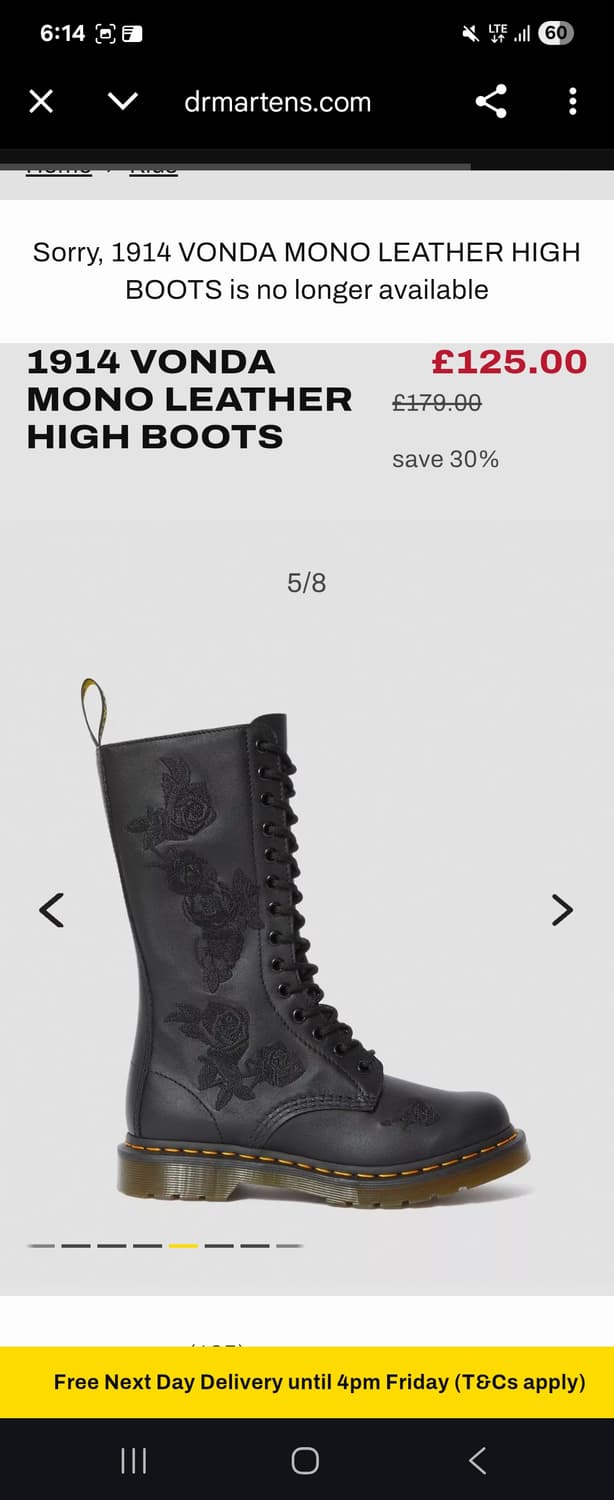 닥터마틴 블랙로즈 부츠 상품이미지2