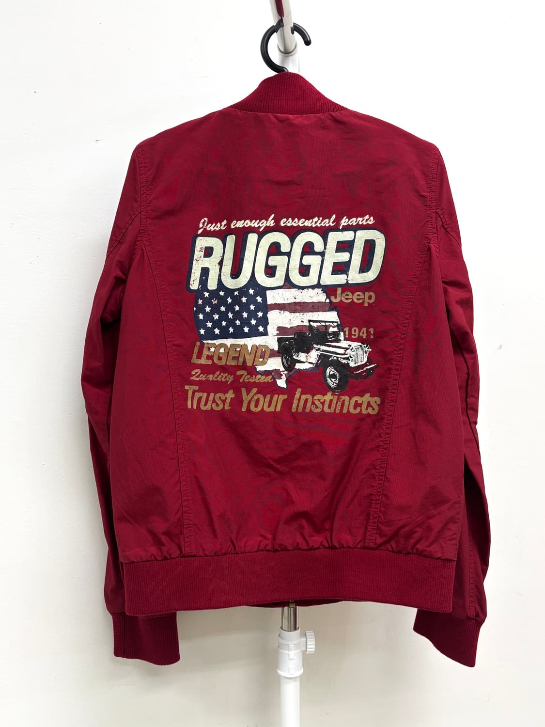 빈티지 레드 유틸리티 워크웨어 집업 자켓 y2k 상품이미지7