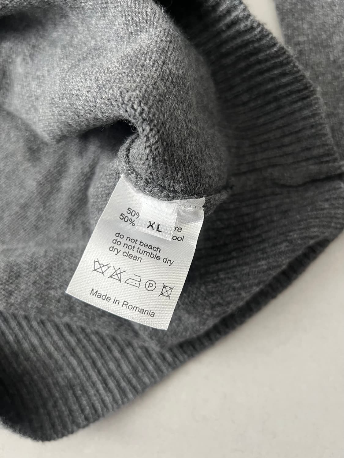 랜덤아이덴티티 울캐시 니트 그레이 XL 상품이미지5