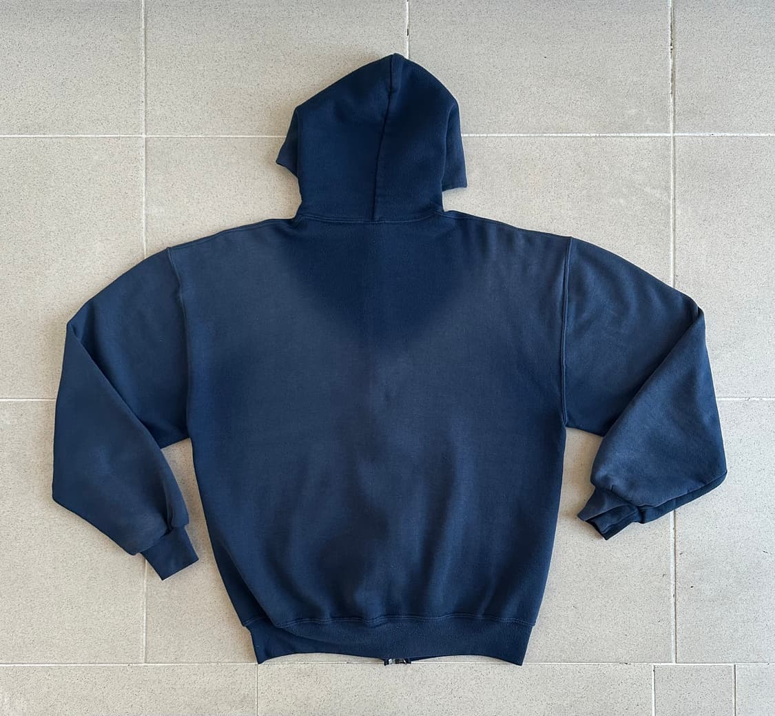 90s 빈티지 러셀 후드집업 네이비 L USA 상품이미지2