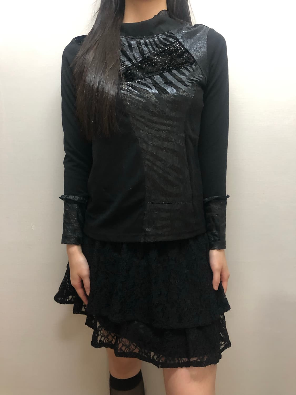 빈티지 블랙 오리엔탈 탑 상품이미지6