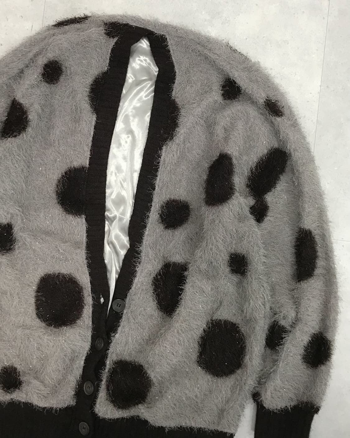 펑크 도트 포인트 가디건 상품이미지4