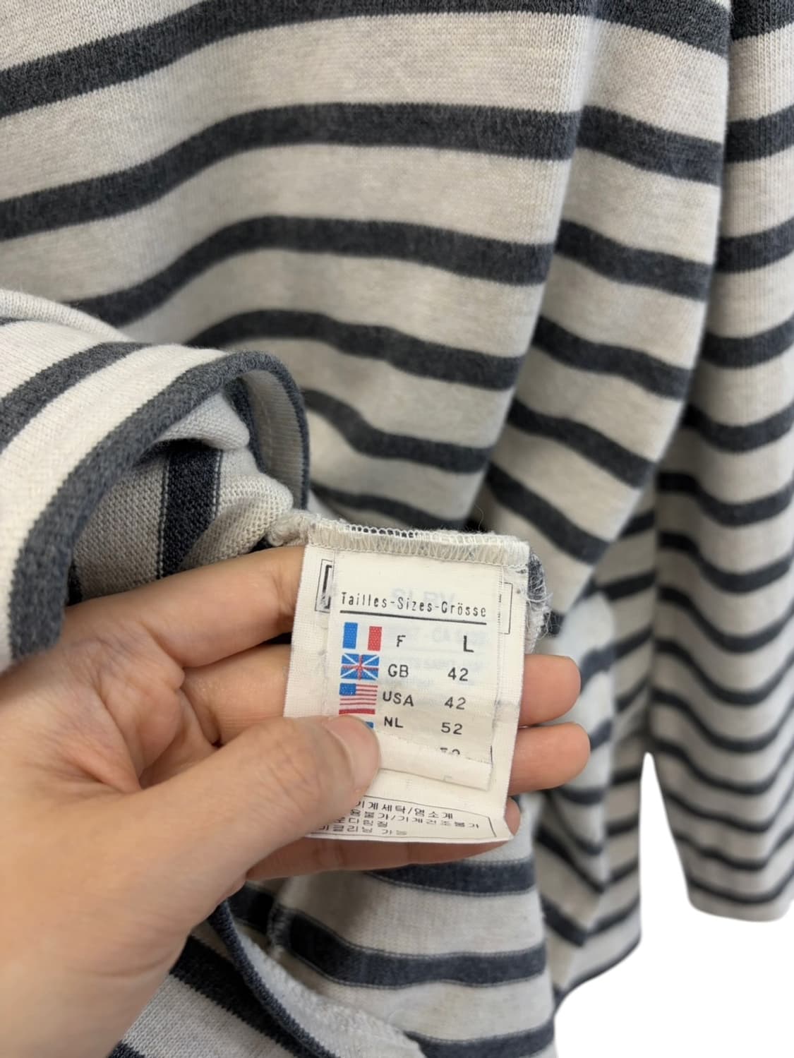 세인트제임스 7부 줄무늬 슬리브 아이보리&차콜 (L) 상품이미지9