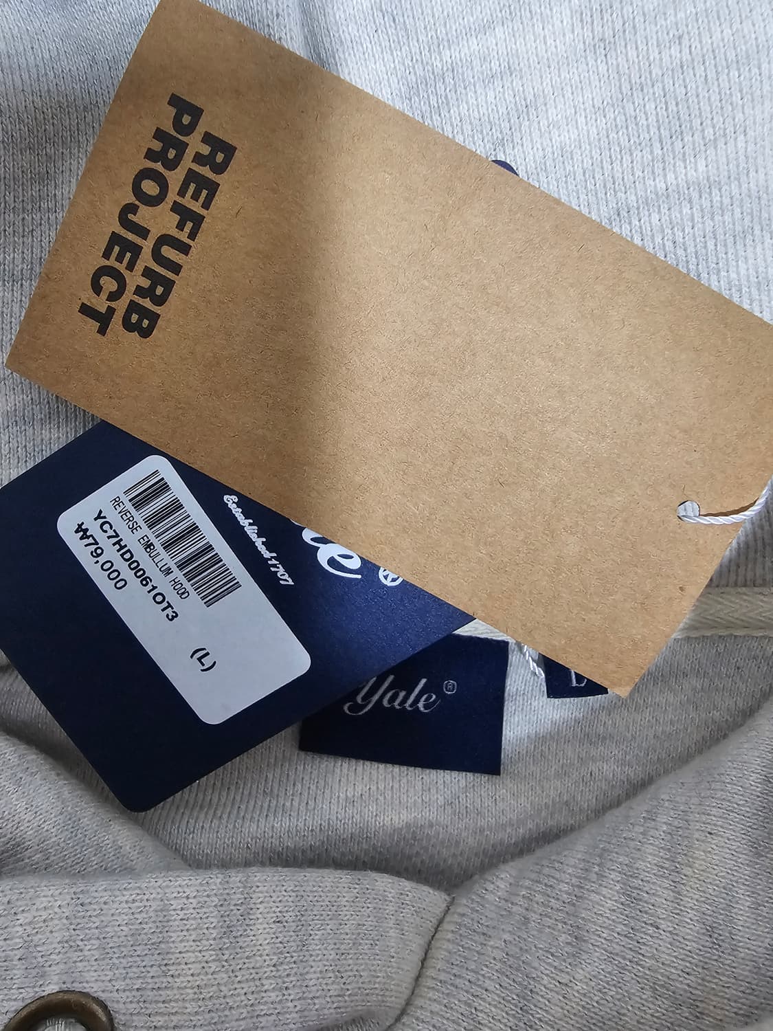 YALE 예일 후드티 아이보리 L 상품이미지3