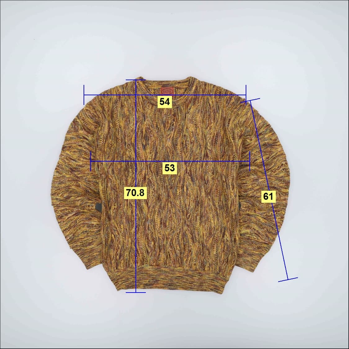 M정도 니트피아 이태리 에스닉패턴 빈티지 니트 4196 상품이미지6