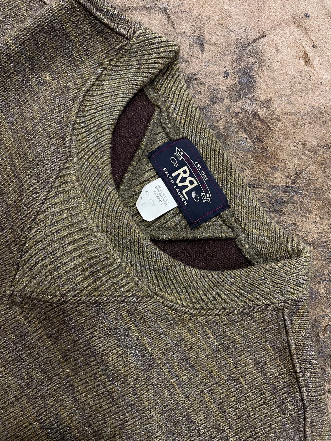 폴로랄프로렌(RRL)/카키 니트티 상품이미지3