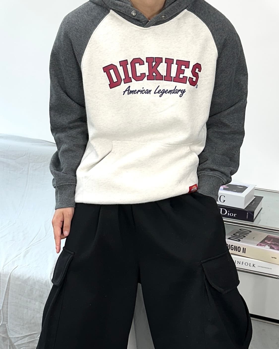디키즈 y2k 나그랑 빅로고 후드티 L 상품이미지2