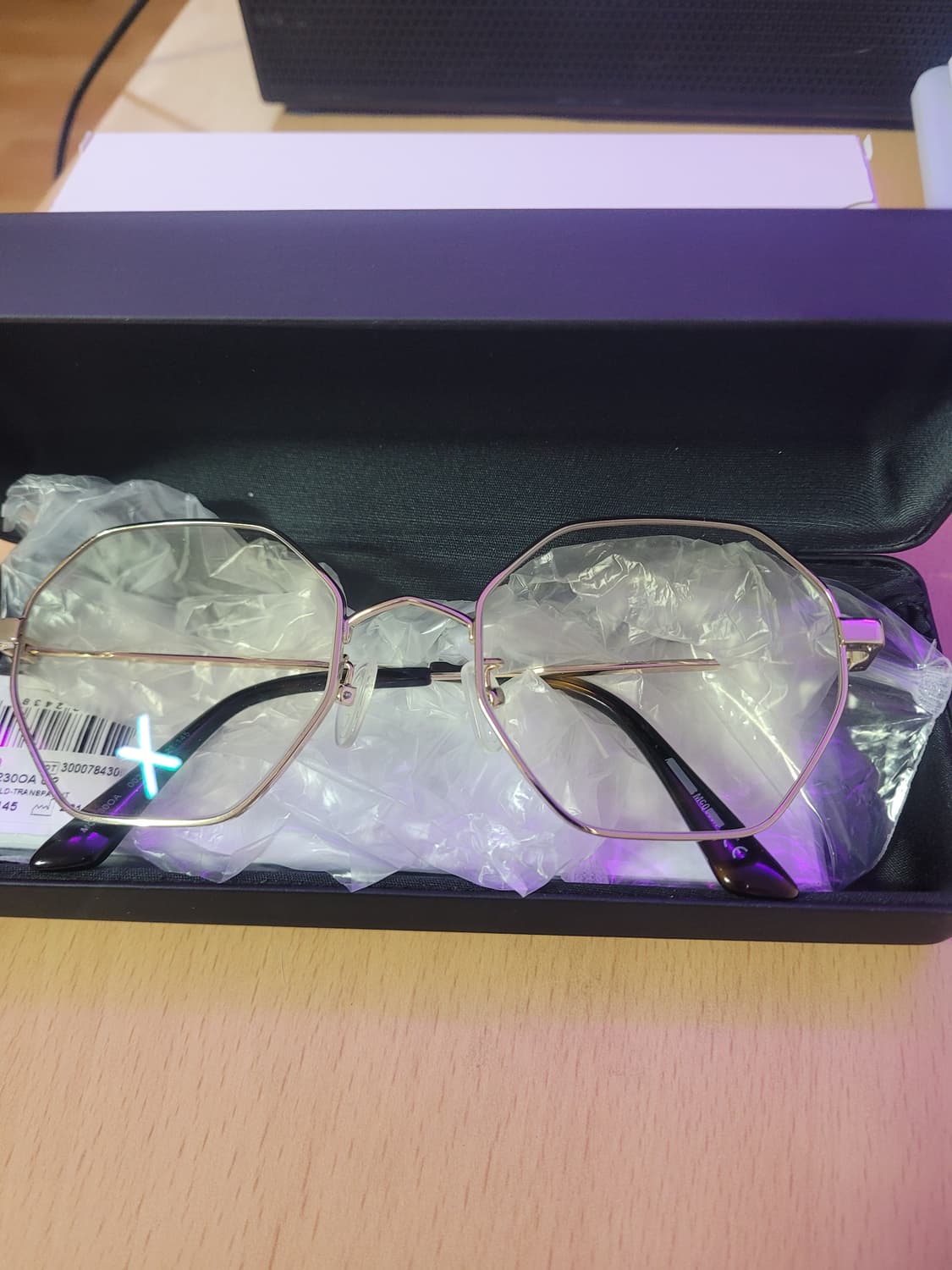 알렉산더 맥퀸 금테 안경테 MQ0230OA 002 브라운 틴트) 민트급 상품이미지1