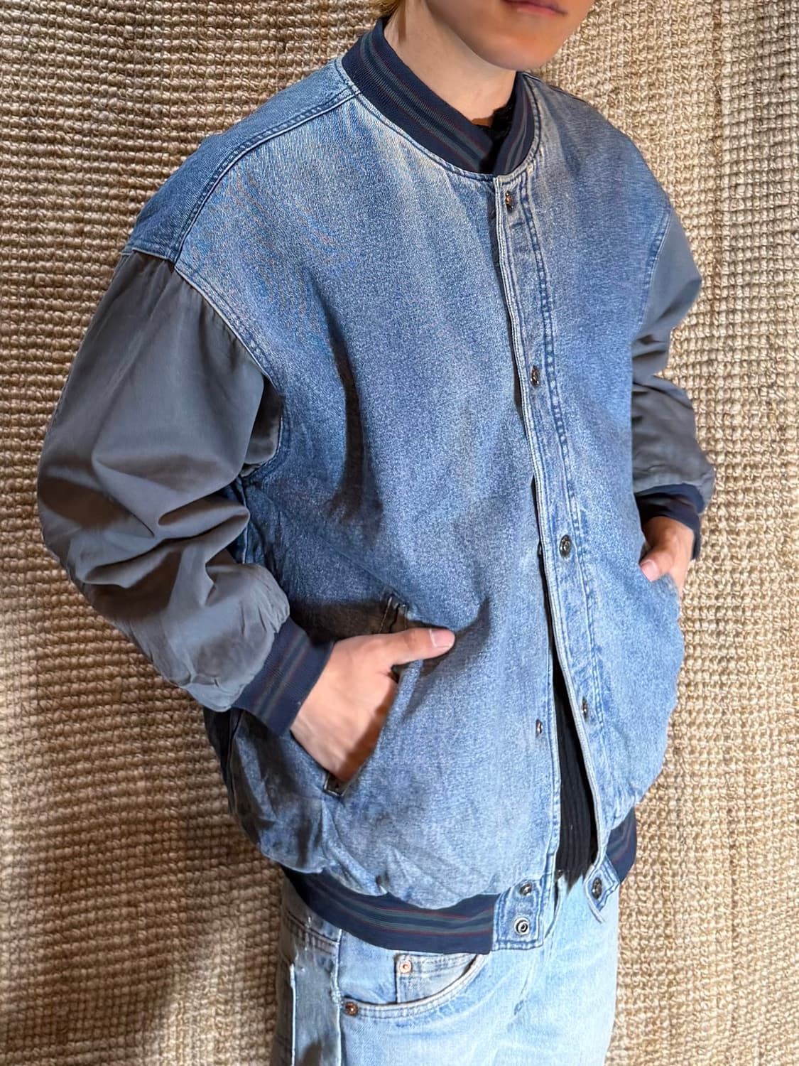 빈티지 데님 바시티 상품이미지1