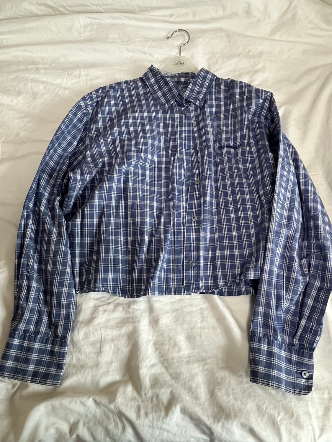 더바넷 아도르 체크 크롭 셔츠 ador check shirt 상품이미지8