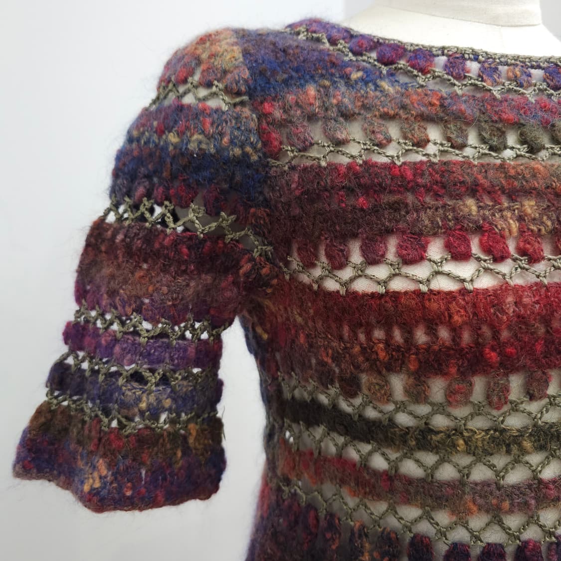 빈티지 수공예 멀티컬러 크로셰 롱니트 상품이미지6