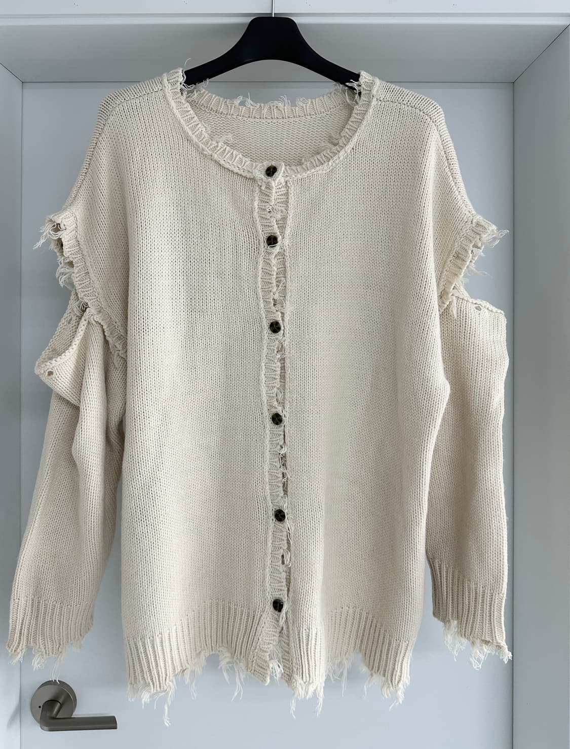 [일본구매] 여성 컷아웃 니트 가디건 상품이미지1