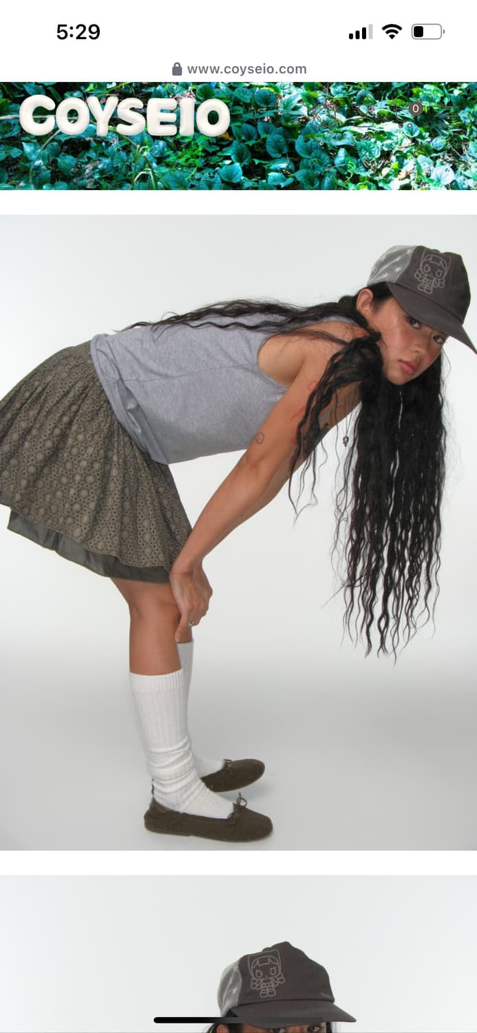 coyseio FLOWER PUNCHING SKIRT BROWN 상품이미지1