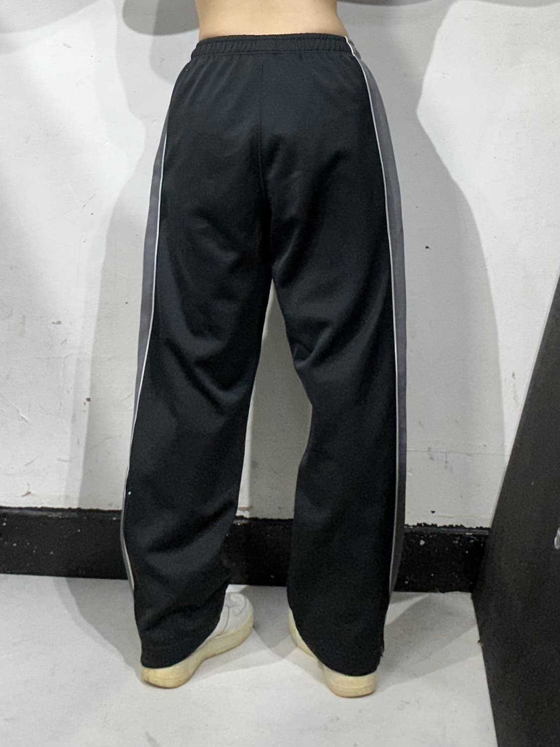 나이키 블랙 와이드 그레이 사이드 라인 추리닝 바지 트레이닝 팬츠 M 상품이미지3