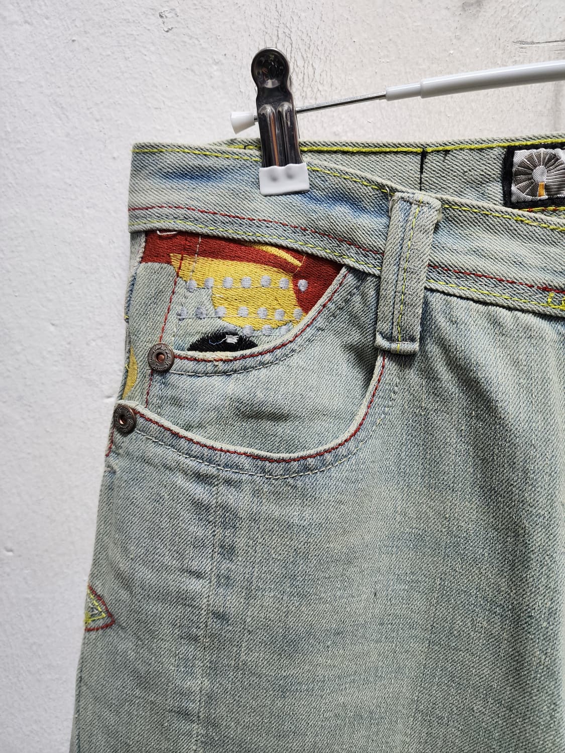 아카데믹스 포켓 자수디데일 연청바지  상품이미지4