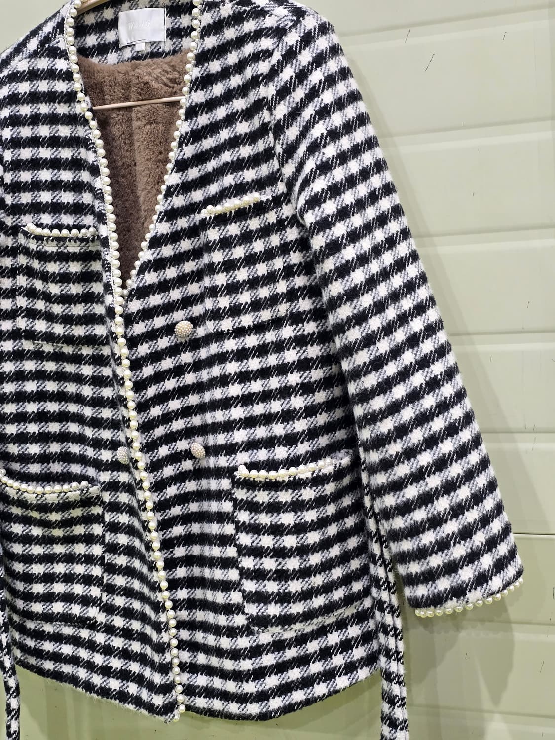 하운드투스 패턴의 코트 상품이미지7