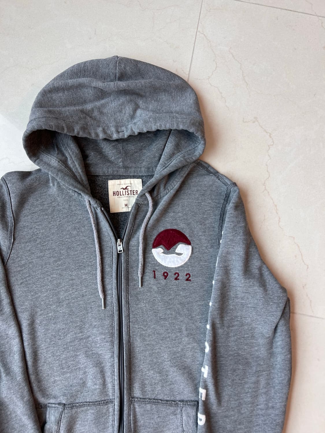 홀리스터 그레이 후드 집업 M 상품이미지2