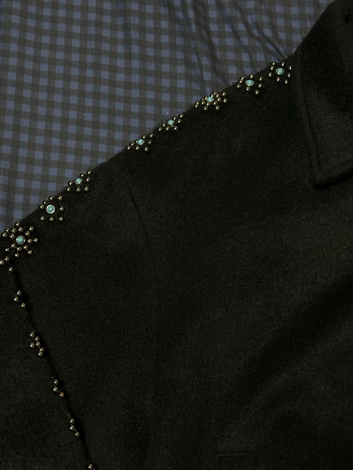 오와이 터콰이즈 퍼자켓 블랙 1사이즈 상품이미지2