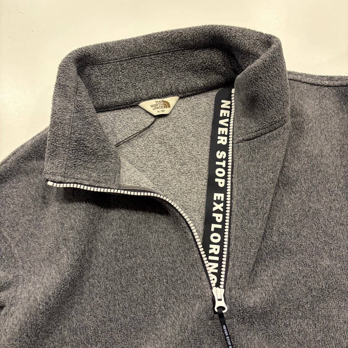 [M] 노스페이스 화이트라벨 하프집업 플리스 회색 B364 상품이미지6