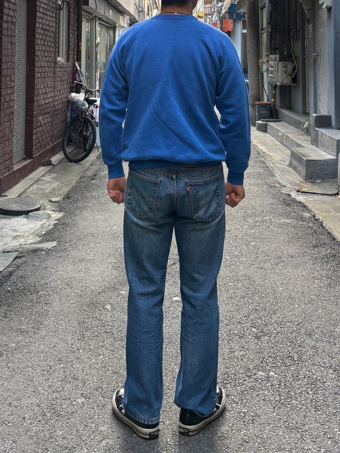 RH-02 90s 프룻오브더룸 페이드, 데미지 커스텀 스웻셔츠 상품이미지6