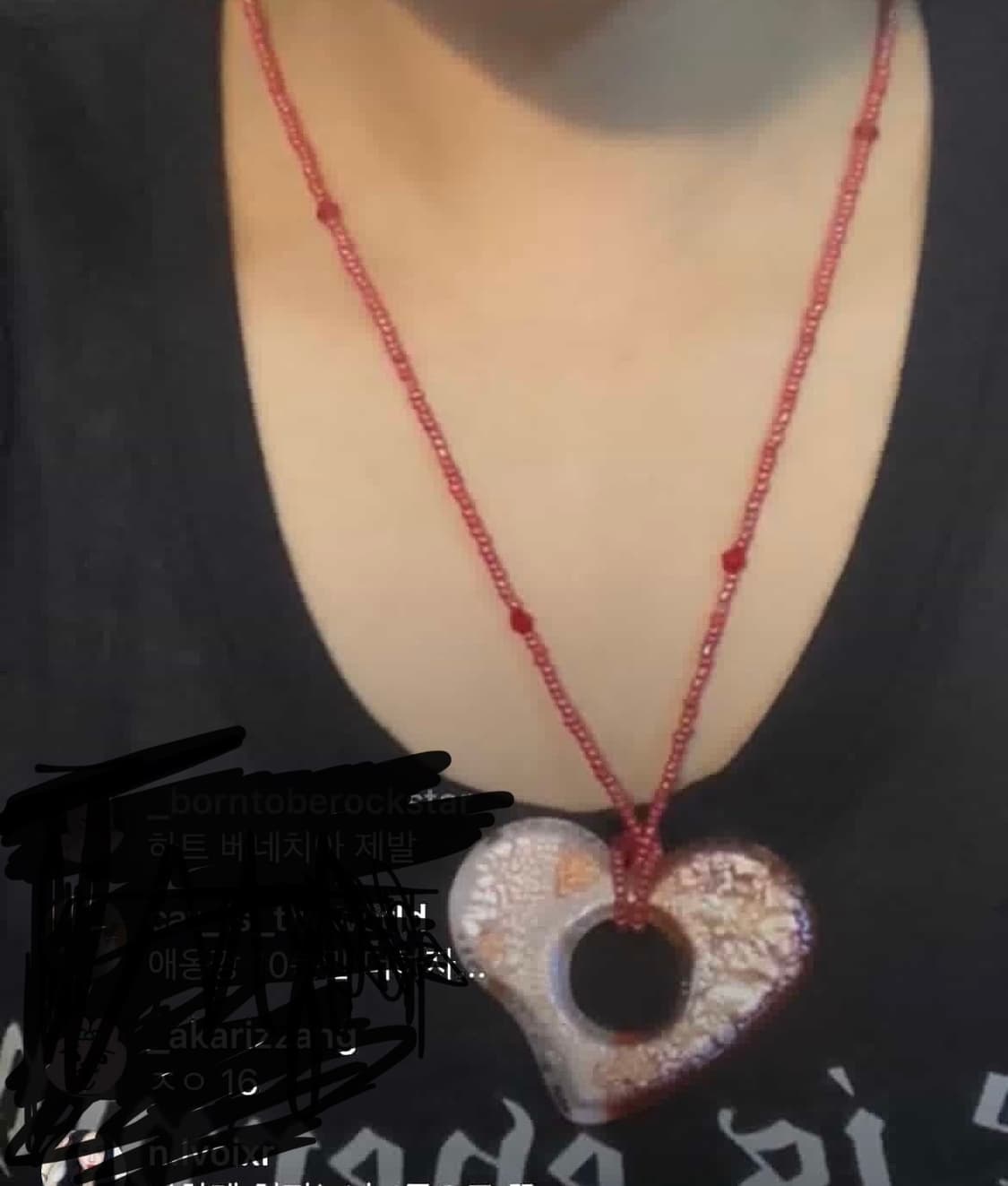 도시 하트목걸이 빈티지 오리엔탈 목걸이 페어리 갸루 펑크 상품이미지1